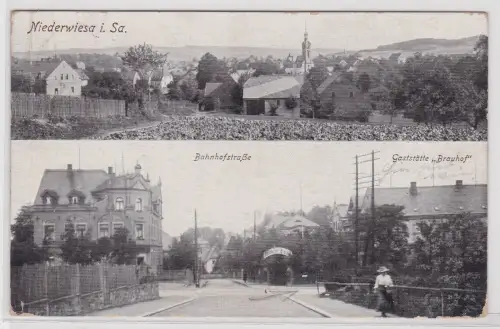 85976 Mehrbild Ak Niederwiesa in Sachsen Gaststätte Brauhof 1930