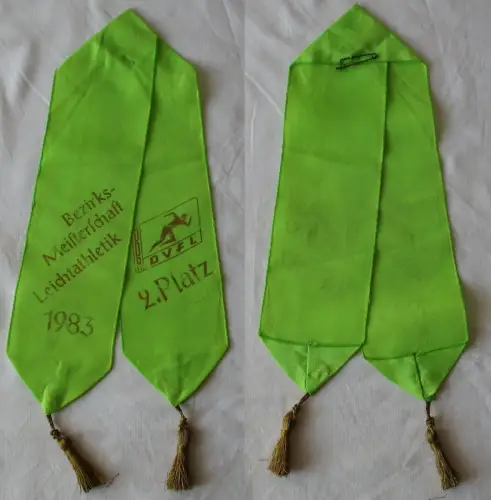 DDR Wimpel Bezirksmeisterschaft Leichtathletik 1983 DVfL 2.Platz (117846)