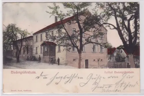 900924 AK Niedergräfenhain - Gasthof Niedergräfenhain, Außenansicht 1903