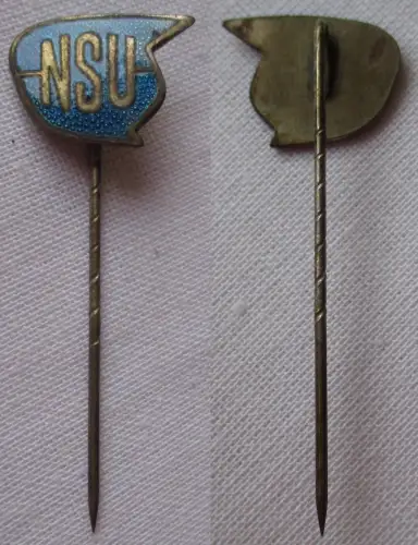 alte emaillierte Anstecknadel NSU Motorradwerk Neckarsulm um 1949 (115403)