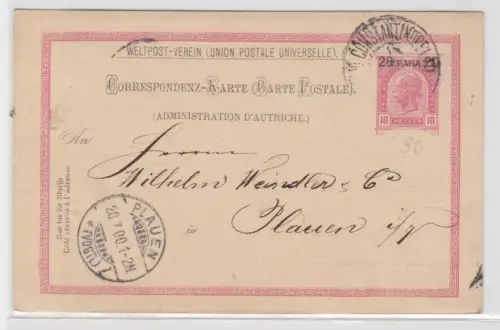 98362 Ganzsachen Postkarte Österreichische Post 20 Para Constantinopel 1902
