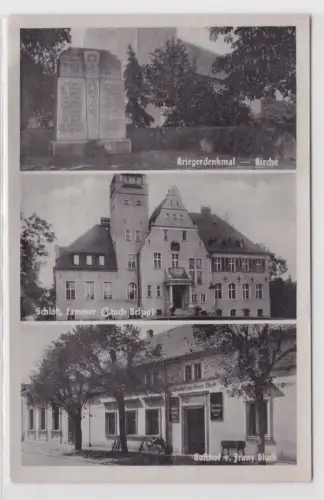 85925 AK Cammer (Jauch Belzig) - Schloß, Kriegerdenkmal, Kirche, Gasthof F.Block