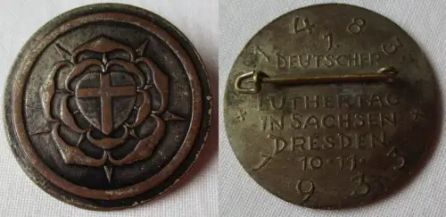 seltenes Abzeichen 1.Deutscher Luthertag in Sachsen Dresden 10.11.1933 (156852)