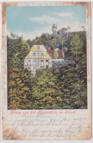 99123 Ak Gruss von der Keppmühle bei Pillnitz 1903