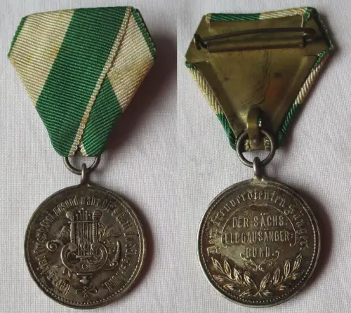 seltene Medaille des sächsischen Elbgau Sängerbundes um 1920 (156872)