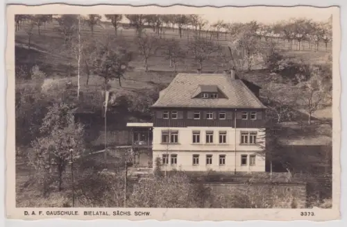 02390 Ak D.A.F. Gauschule - Bielatal sächs. Schweiz 1937