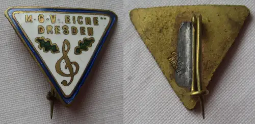 seltenes emailliertes Abzeichen Männergesangverein Eiche Dresden um 1920(156827)