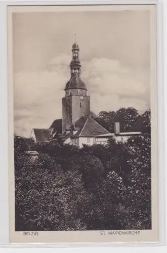 98133 Ak Belzig - Blick auf die St. Marienkirche um 1930