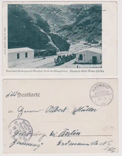 902061 Ak Eisenbahn Deutsch Süd-Westafrika Namibia Stempel Warmbad 1905