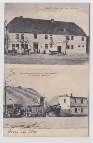 99846 Mehrbild Ak Gruß aus Lütte bei Belzig Gasthof usw. um 1910