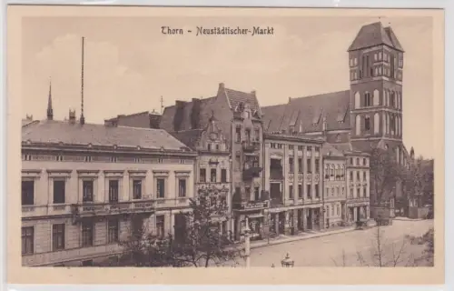73999 Ak Thorn Toruń - Neustädtischer Markt mit Kirche um 1910
