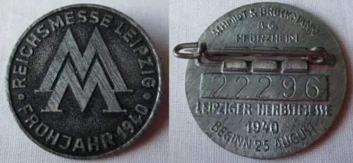 seltenes Metall Abzeichen Leipziger Frühjahrsmesse 1940 (156720)