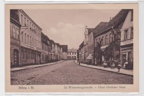 63896 Ak Belzig Gr.Wiesenburgerstraße Hotel goldener Stern um 1930