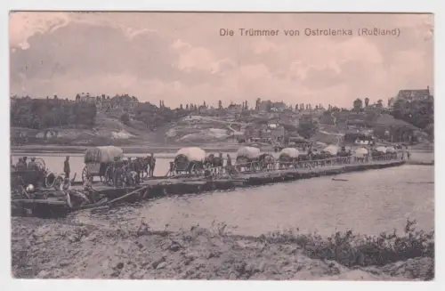 92887 Feldpost Ak  Die Trümmer von Ostrolenka (Russland) 1916