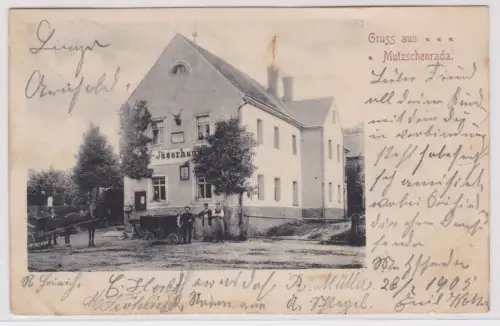 900319 Ak Gruß aus Mutzschenroda Gasthof Jägerhaus 1905