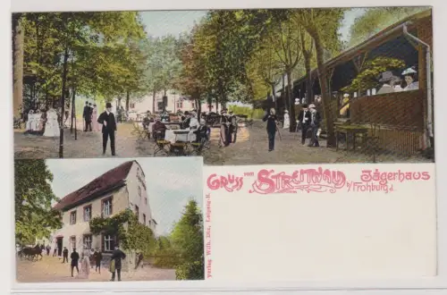 99799 AK Gruss vom Streitwald bei Frohburg - Jägerhaus, Gartenpartie 