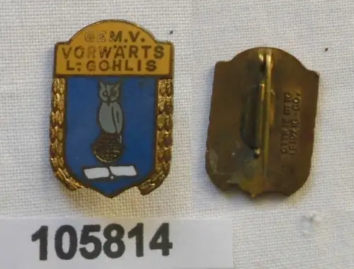 alte emaillierte Anstecknadel Gem. V. Vorwärts L.-Gohlis um 1925 (105814)