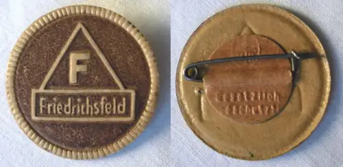 seltenes Firmen Papp Abzeichen Friedrichsfeld Handwerkskammer? um 1920 (118310)