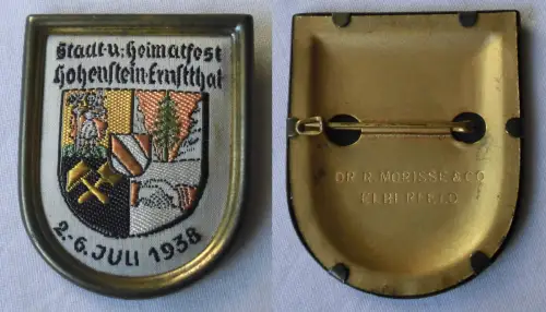 seltenes Abzeichen Stadt- & Heimatfest Hohenstein Ernstthal 1938 (104832)