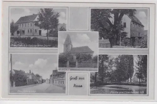 06146 Mehrbild Ak Gruß aus Nessa Kaufhaus u. Gaststätte Dorn usw. um 1940