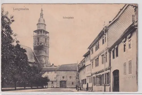 70731 Ak Langensalza Schulplatz 1907