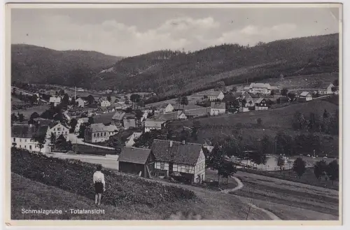 95597 Ak Schmalzgrube Totalansicht Gasthof Lorenzmühle 1933