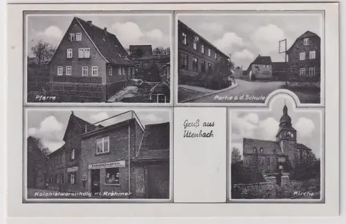 69681 Mehrbild Ak Gruss aus Utenbach Kolonialwarenhandlung usw. um 1940