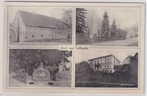 87544 AK Gruß aus Tultewitz - Gasthof, Denkmal, Dorflage, Brunnen & Gut Schieben