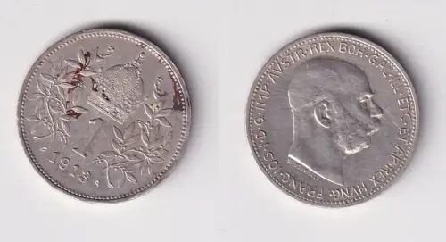 1 Krone Silber Münze Österreich 1913 (120387)