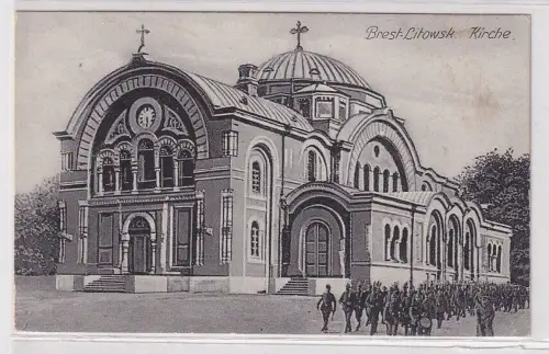 55935 Feldpost AK Brest-Litowsk (Берасьце) - Kirche 1916