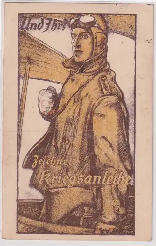 900243 Militär AK Und Ihr? Zeichnet Kriegsanleihe 1917