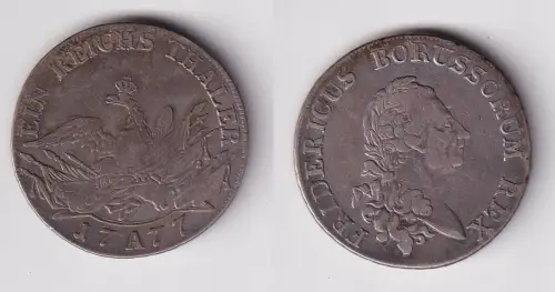 1 Taler Silber Münze Preussen Fridericus Rex 1777 A (132764)