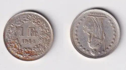 1 Franken Silber Münze Schweiz 1944 ss (147287)