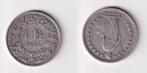 1 Franken Silber Münze Schweiz 1944 ss (148170)