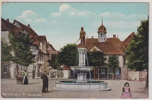 58996 Ak Northeim i.H. Marktplatz 1915