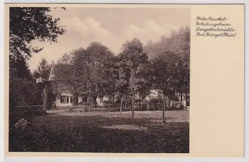 22005 Ak Langethalsmühle Post Bürgel Thür. Fritz Sauckel Erholungsheim 1935