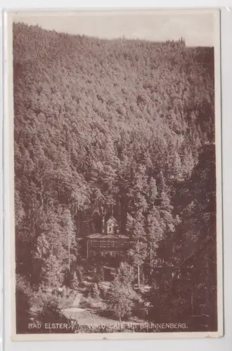 908058 Ak Bad Elster - Wald-Café mit Brunnenberg 1929