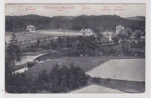 906679 AK Villenkolonie Neumühle a. Elster - Villa Waldesruh, Else, Elsterblick