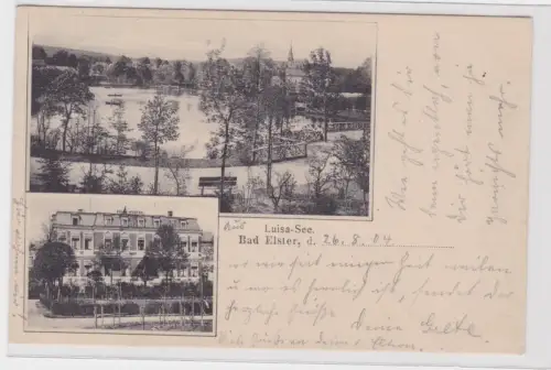 33124 AK Bad Elster - Luisa-See, Villa Stefan, Parkpartie 1904