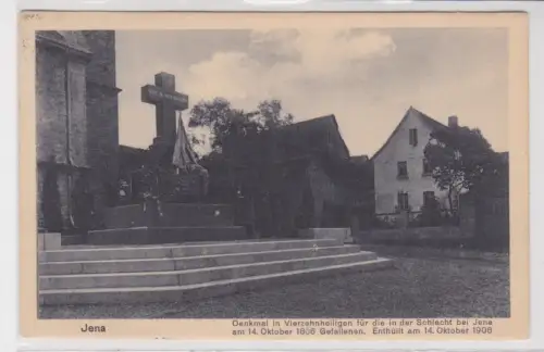 12511 AK Jena - Denkmal in Vierzehnheiligen f. Schlacht bei Jena Gefallene 1930