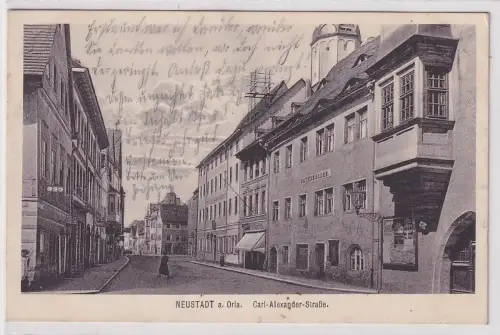 65538 Ak Neustadt an der Orla Carl Alexanderstrasse 1917