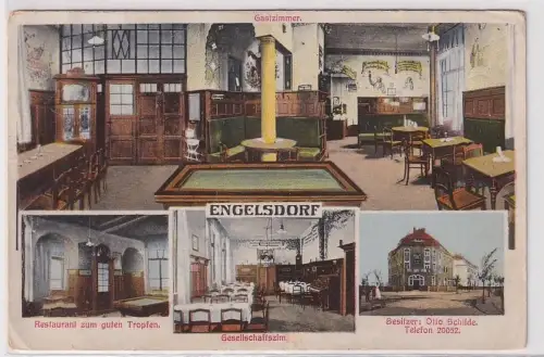 97339 Mehrbild Ak Engelsdorf Restaurant zum guten Tropfen 1914