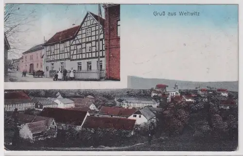 46196 Mehrbild Ak Gruß aus Weltwitz bei Neustadt Orla Gasthof 1920