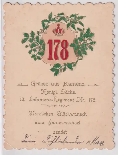 93405 Karte Grüße aus Kamenz H.S.13.Infanterie Regiment Nr.178