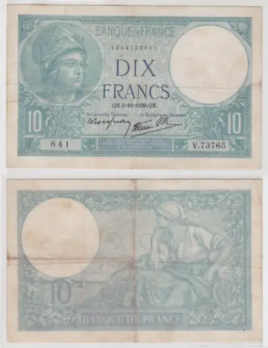 10 Franc Banknote Frankreich 5.10.1939 Pick 84 (146248)