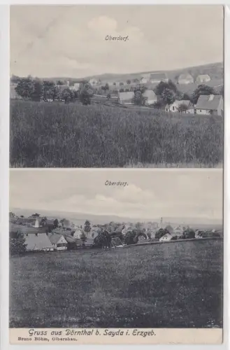 23356 AK Gruss aus Dörnthal bei Sayda - Oberdorf, Ortsansichten 