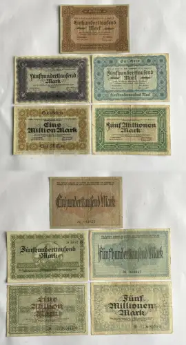 5 Banknoten Inflation Stadt Crimmitschau 1923 (141453)