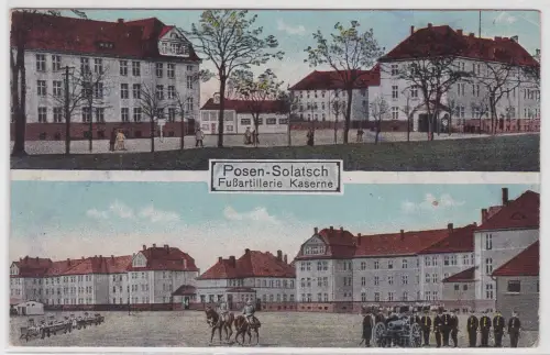 79867 Feldpost Ak Posen-Solatsch (Poznań) - Fußartillerie Kaserne 1917