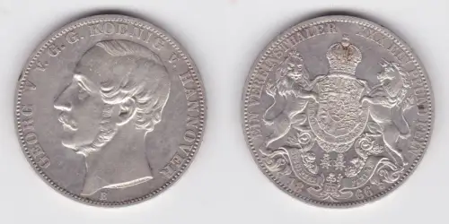 1 Vereinstaler Silber Münze Hannover 1866 B vz (155389)