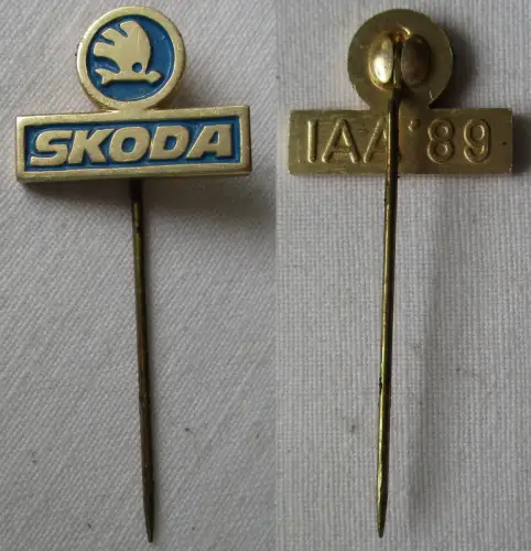 Firmenabzeichen Škoda Internationale Automobil-Ausstellung IAA 1989 (148898)